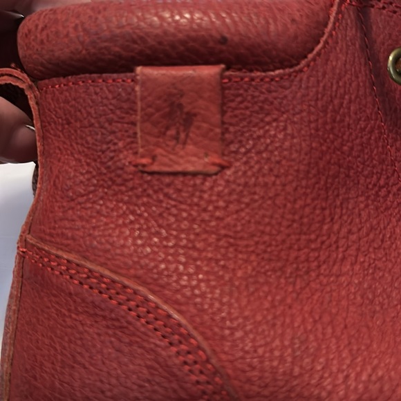 Vintage TEDD red Ralph Lauren leather boots size 9D - Picture 8 of 9